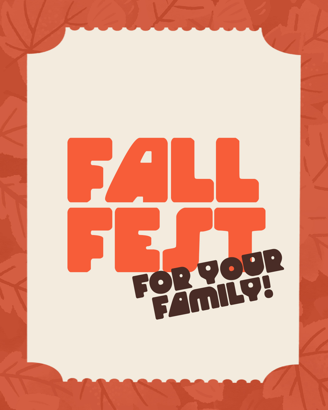 Fall Fest, For Your Family! Instagram post graphic