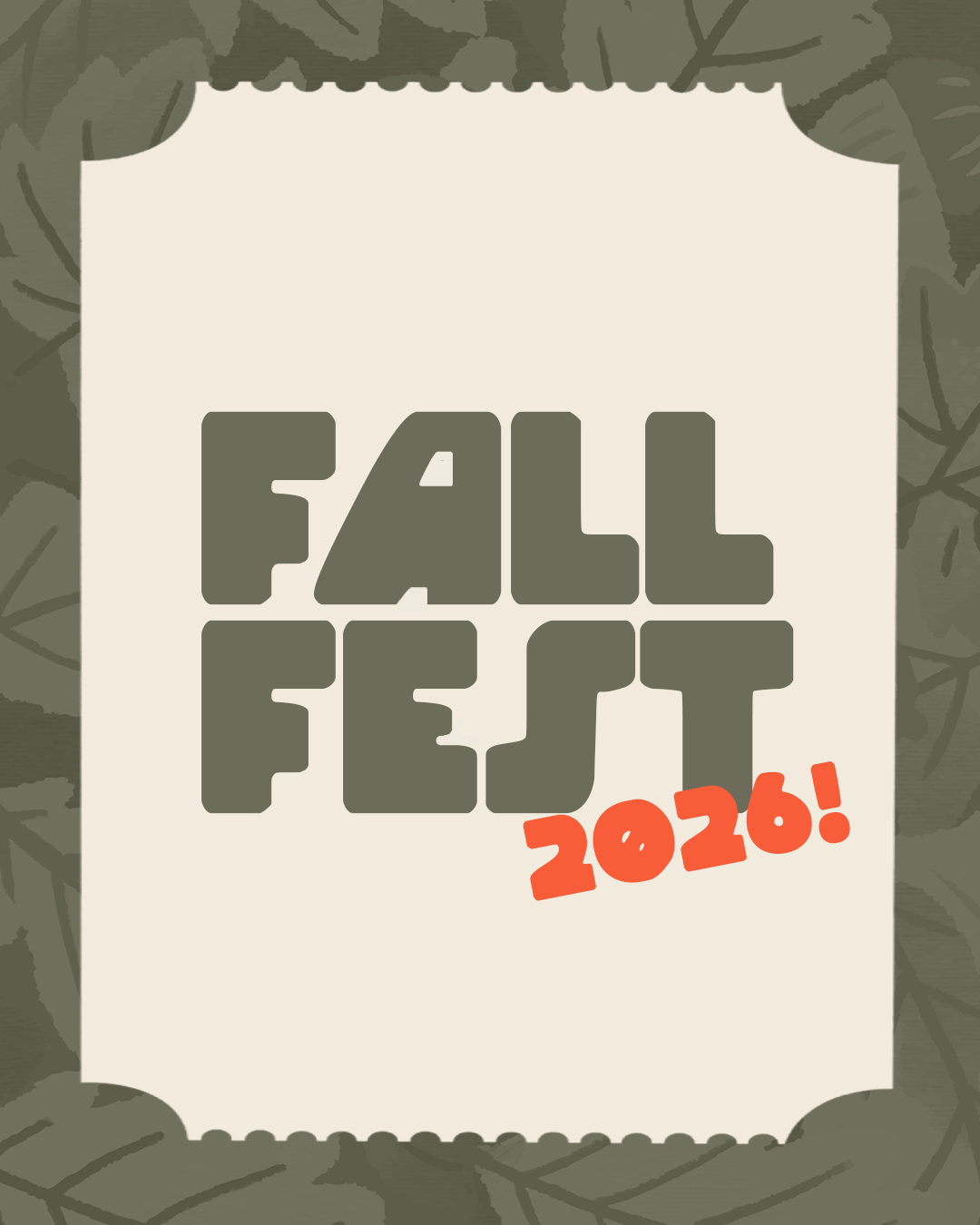 Fall Fest 2026 Instagram post graphic