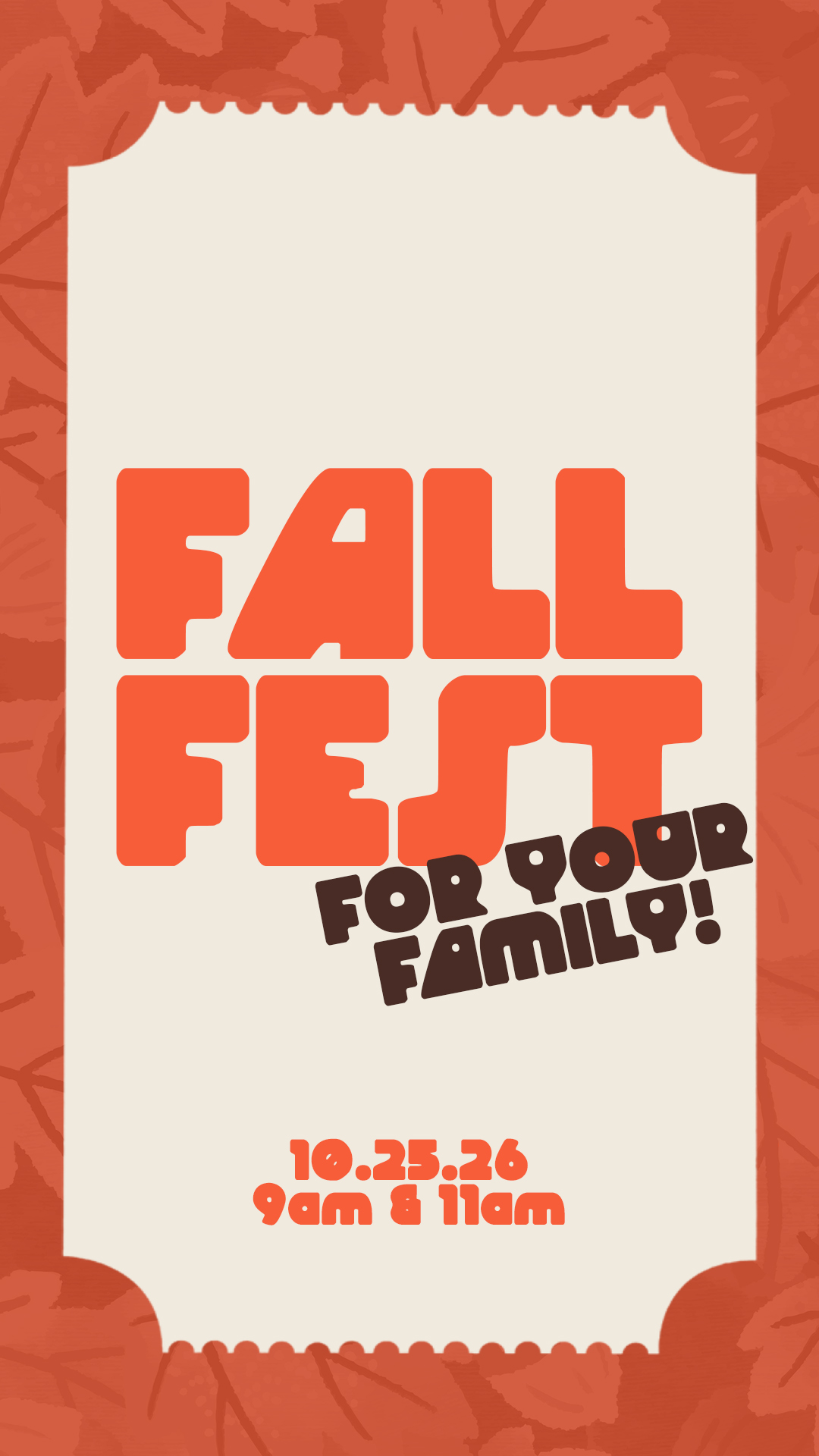 Fall Fest, For Your Family! story graphic